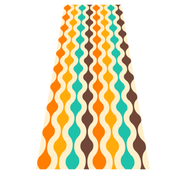 Kitchen vinyl mat geometric retro 70s design - TenStickers