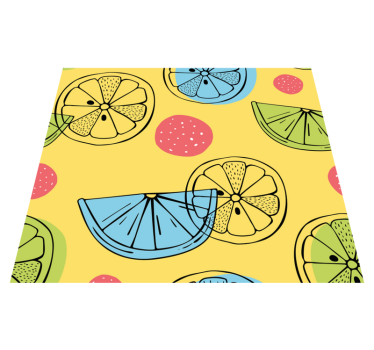 Citrus fruits kitchen vinyl mat - TenStickers