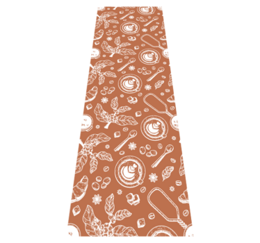 Kitchen vinyl mat coffee seamless pattern - TenStickers