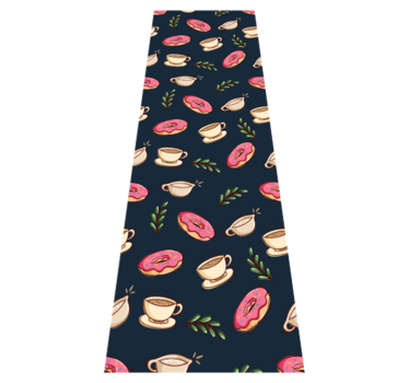 Kitchen vinyl mat with desserts and coffee design - TenStickers
