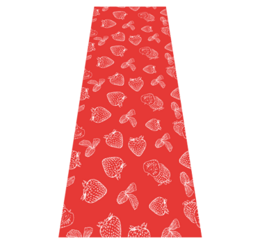Kitchen vinyl mat seamless strawberry doodle design - TenStickers