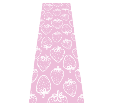 Kitchen vinyl mat seamless pink strawberry pattern - TenStickers