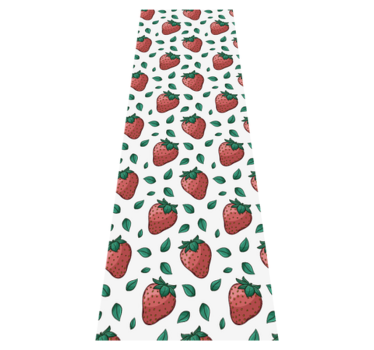 Kitchen vinyl mat with vibrant strawberry leaves - TenStickers