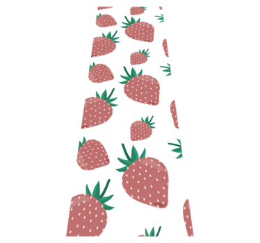 Kitchen vinyl mat with colorful handwritten strawberries - TenStickers