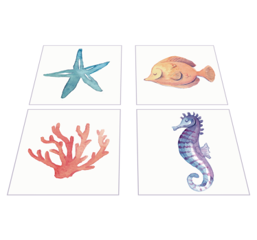 Marine animals bathroom mat - TenStickers