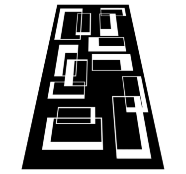 Minimalistic rectangles bathroom mat - TenStickers