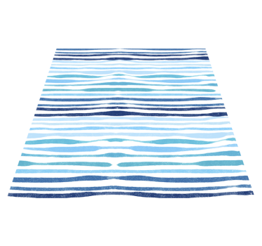 Blue vertical stripes bathroom mat - TenStickers