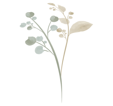 Watercolor branch bathroom mat - TenStickers