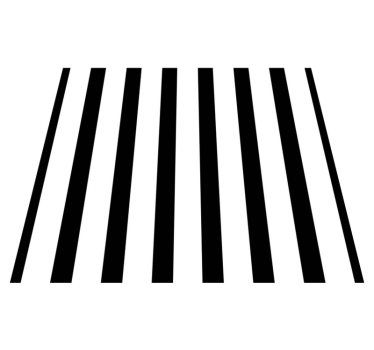 Bedroom carpet in classic black and white stripes - TenStickers