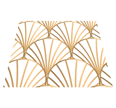 Art deco white and gold bedroom carpet - TenStickers