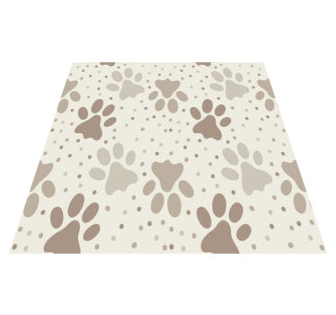 Bedroom carpet with dog’s paw print design - TenStickers