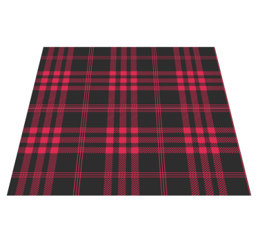 Bedroom carpet in christmas tartan design - TenStickers