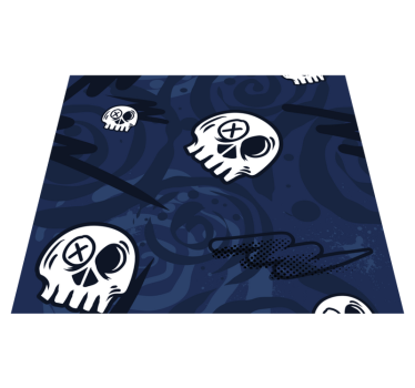 Bedroom carpet with graffiti skull designs - TenStickers