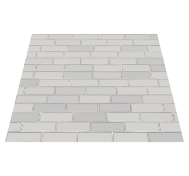 Bedroom carpet in white brick design - TenStickers