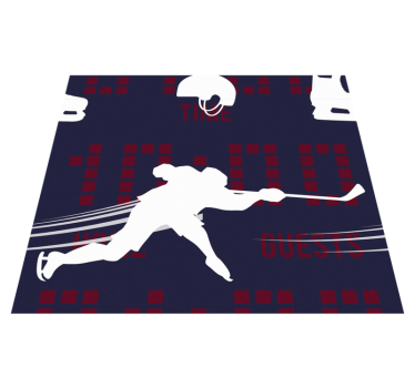 Hockey player bedroom carpet - TenStickers
