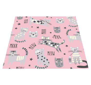 Stylish cats bedroom carpet - TenStickers