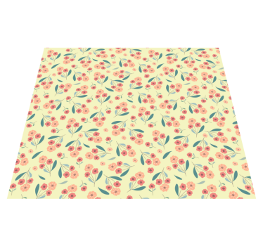 Bedroom carpet with roses pattern - TenStickers