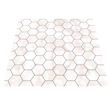 Bedroom carpet with marble hexagon design - TenStickers