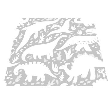 Bedroom carpet with white dinosaur pattern - TenStickers