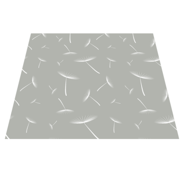 Bedroom carpet in light grey floral design - TenStickers