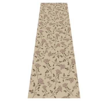 Bedroom carpet in brown vintage rose pattern - TenStickers
