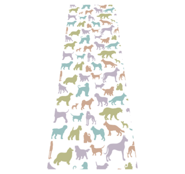 Bedroom carpet with pastel-colored dog silhouettes - TenStickers