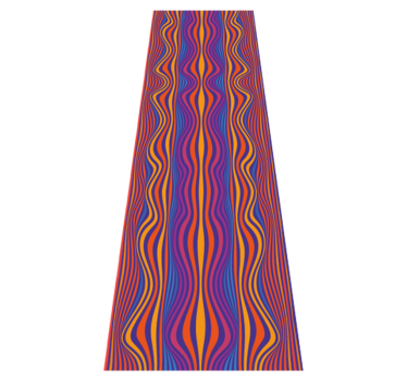 Bedroom carpet with psychedelic wavy patterns - TenStickers