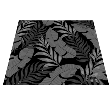 Bedroom carpet dark jungle leaves design - TenStickers