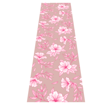 Neon pink lotus bedroom carpet - TenStickers