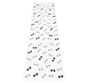 Bedroom carpet with cat paw prints - TenStickers