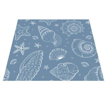 Marine life and seashells bedroom carpet - TenStickers