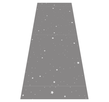 Bedroom carpet with white stars on gray background - TenStickers
