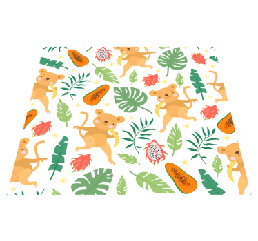 Bedroom carpet with tropical monkey in branches - TenStickers