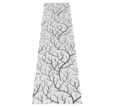 Bedroom carpet with thin gray branches and birds - TenStickers