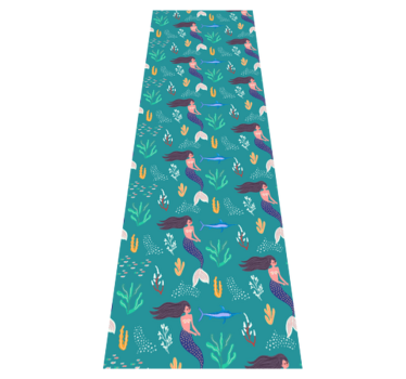 Bedroom carpet with mermaids and swordfish design - TenStickers