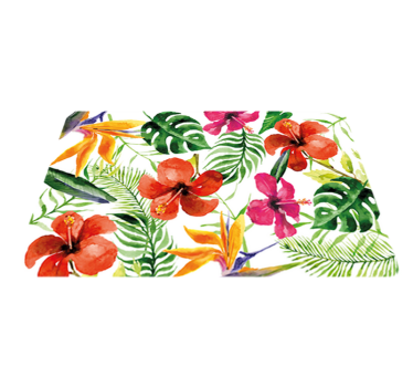 Floral rug portable monstera deliciosa stickers - TenStickers