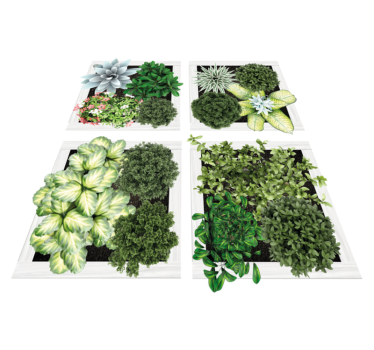 Floral rug vertical garden tiles - TenStickers