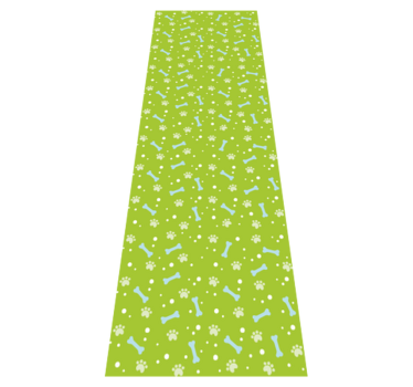 Bedroom carpet with amazing blue and green dog paws - TenStickers