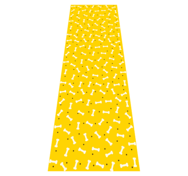 Bedroom carpet with cute yellow dog bone design - TenStickers