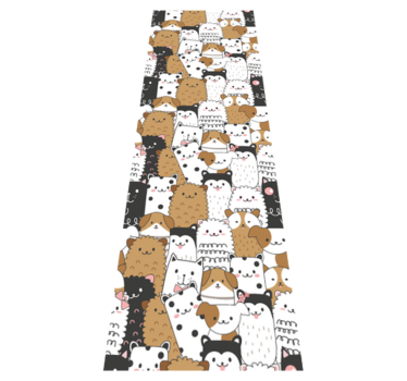 Bedroom carpet featuring adorable seamless dogs - TenStickers