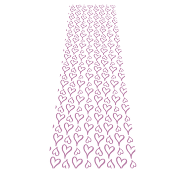 Bedroom carpet with pink heart illustrations - TenStickers