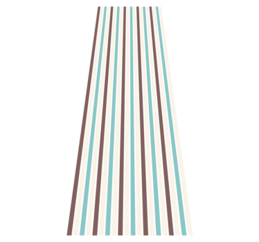 Bedroom carpet with retro blue and white design - TenStickers
