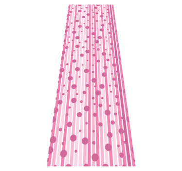 Bedroom carpet with vertical pink and white dots - TenStickers