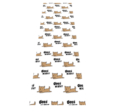 Bedroom carpet with a cute dog sleeping design - TenStickers