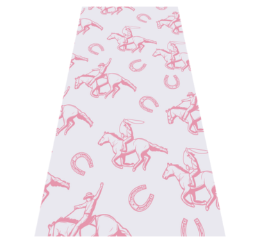 Bedroom carpet with pink cowboy horse pattern - TenStickers