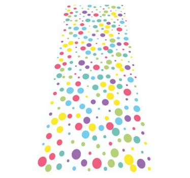 Bedroom carpet with vibrant polka dot design - TenStickers