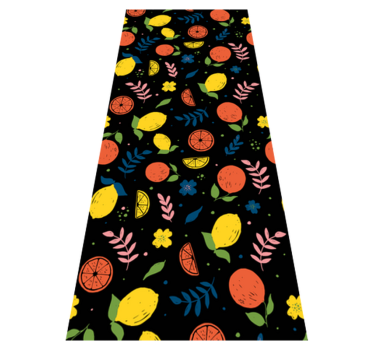 Citrus fruits with leaves bedroom carpet - TenStickers