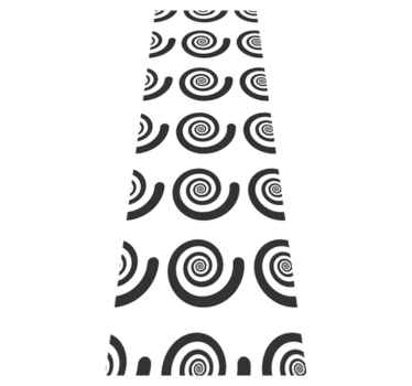 Bedroom carpet in black and white spiral design - TenStickers