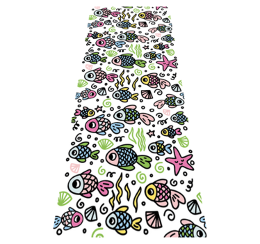 Bedroom carpet with multicolor fish pattern - TenStickers