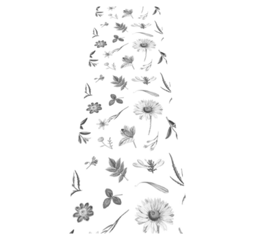 Bedroom carpet in gray spring flowers - TenStickers